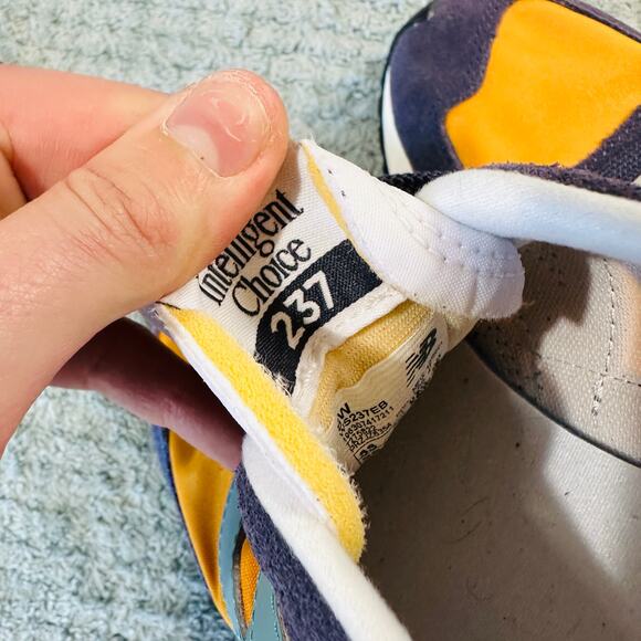 New Balance 237 Anthropologie Classic Sneakers Yellow/Blue Sea Salt 7.5 - Picture 7 of 7